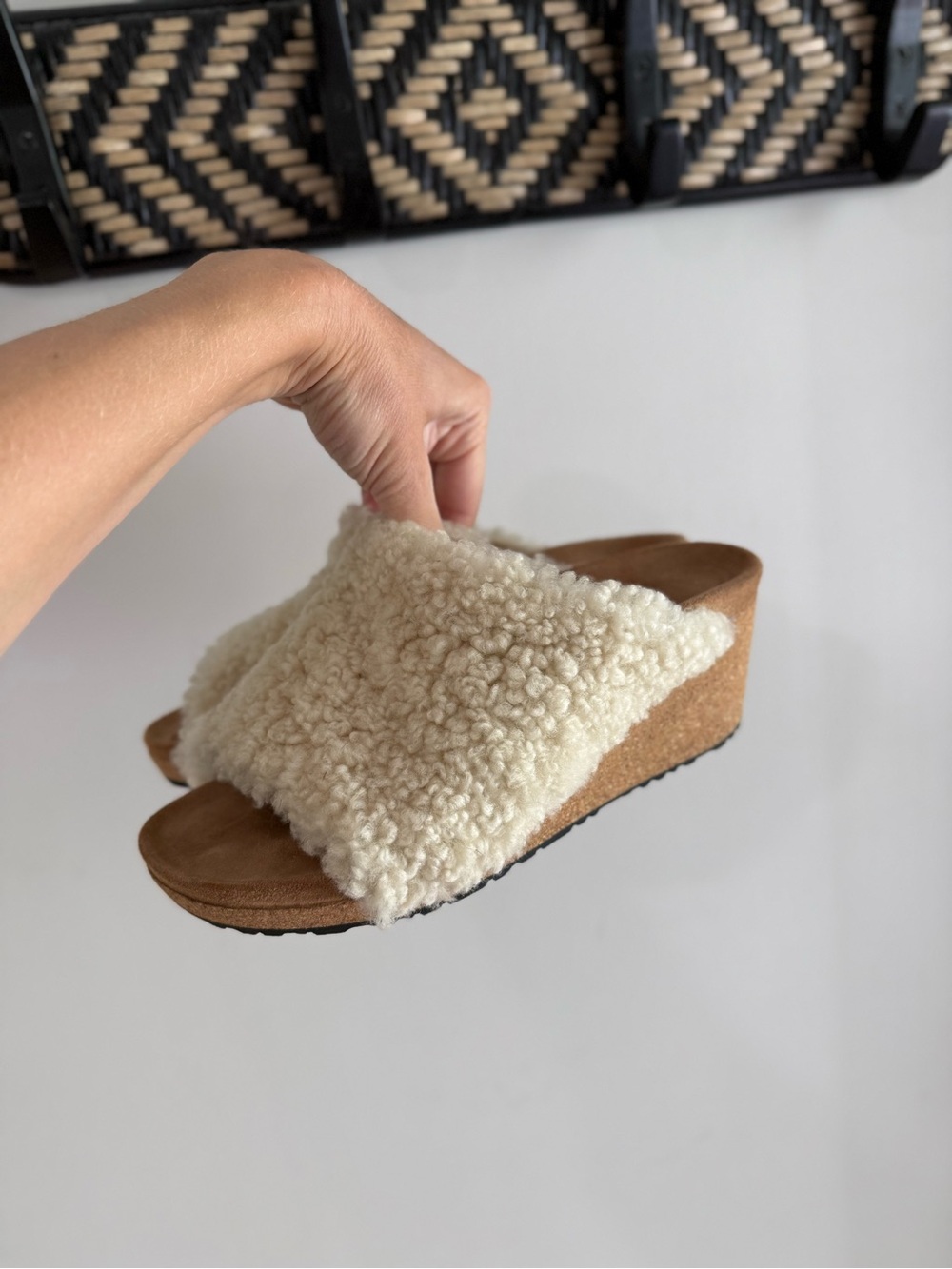 Birkenstock Papillio Namica Teddy Wedge Sandals - Size 39/Size 8 - Picture 4 of 15